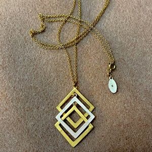 Gold and silver pendant necklace